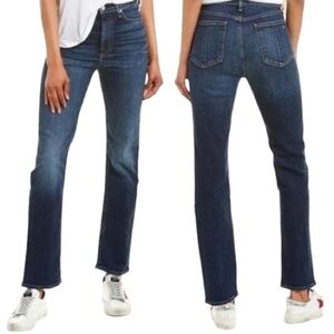 Rag & Bone Nina High Rise Cigarette Leg Jeans Women's 24 Carla Wash Dark Blue
